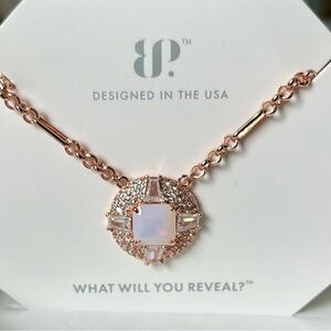 Bomb Party The Margot Necklace Moonstone on Rose Gold!